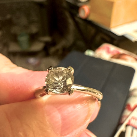 COPY - Set of 2 simulated sapphire/diamond rings with one solitaire cz ring. - Picture 7 of 7